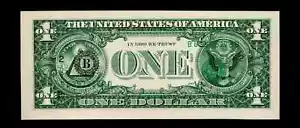 $1 1977 Overprint On Back Error Federal Reserve Note UNC (B113) - Picture 1 of 2