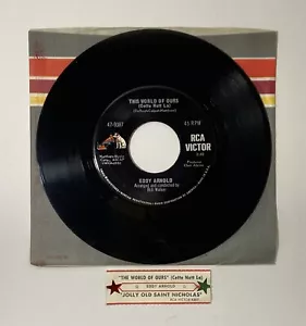 Eddy Arnold - World of Ours / Jolly Old St Nick 7" 45 Vinyl Record Jukebox Strip - Picture 1 of 6