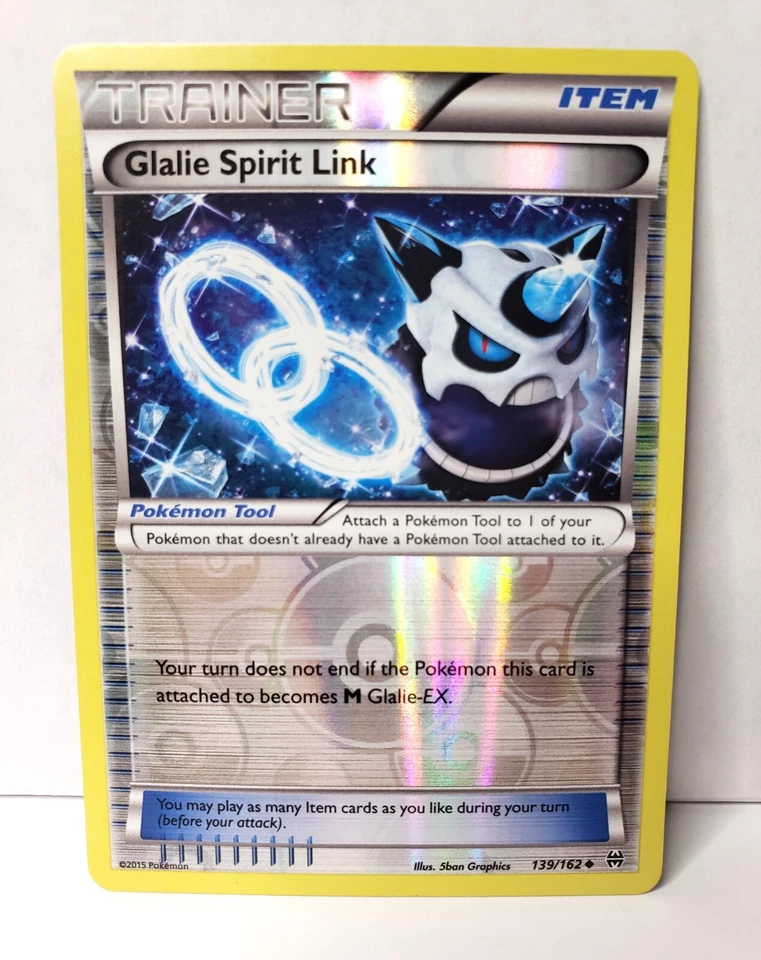Pokémon TCG - Glalie Spirit Link 139/162 Reverse Holo  XY BREAKthrough 2015 - NM - Image 1 of 1