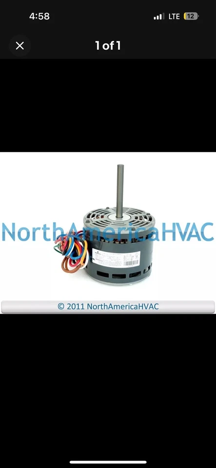 OEM ICP Heil Tempstar 1/3 HP Horno Soplador MOTOR 115V Se Adapta a 1012514 HQ1012514EM Foto 1 de 1