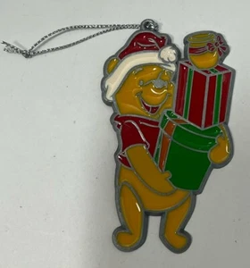 "Adorno navideño vintage de vitral de Winnie the Pooh de Disney Movie Club 3"" de alto" - Imagen 1 de 5