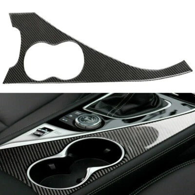 Карбоновое волокно держатель чашки для воды панель отделка ободок чехол для Infiniti Q50 2014-2019 - Изображение 1 из 4