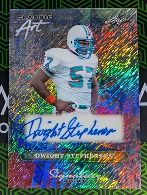 Dwight Stephenson (HOF) 2025 Leaf Signature Series Auto 1/1 Classic Art Shimmer - Image 1 of 3