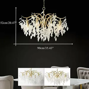 Modern Ceiling Light Pendent Lamp 9-arm Gold Crystal Chandelier Home Decor Lamp - Picture 1 of 10