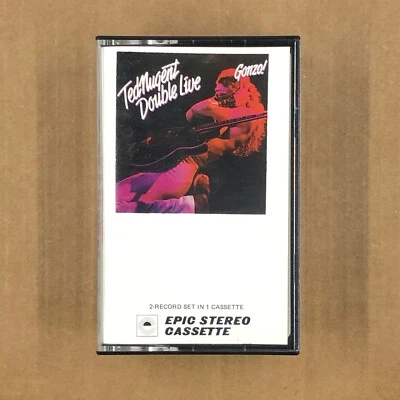 TED NUGENT Cassette Tape DOUBLE LIVE GONZO 70s STRANGLEHOLD CAT SCRATCH FEVER - Image 1 of 4