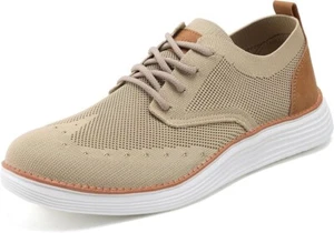 Men's Dress Sneakers Size 11 Breathable Mesh Oxfords Casual Wingtip Brogue Shoes - Picture 1 of 5