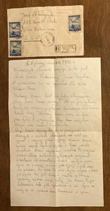 1946 Carta polaca de Polonia a Nueva Gran Bretaña Connecticut CT Post Segunda Guerra Mundial Segunda Guerra Mundial P4 - Imagen 1 de 17