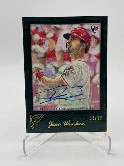 2017 TOPPS GALLERY JESSE WINKER RC AUTO GREEN #D 32/99 SP - Image 1 of 1