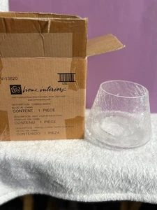 TOPPER DE VELA DE VIDRIO CRUJIENTE INTERIOR HOGAR VINTAGE EN CAJA 5" ALTO 4" ANCHO - Imagen 1 de 9