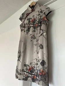 Premium quality vintage mulberry silk qipao; real silk; hand made; US s - Picture 1 of 9