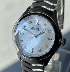Reloj de diseñador suizo MOP diamantes ondas Ebel genuinos para dama 1216193 - Imagen 1 de 15