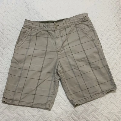 复古 Ocean Pacific OP Chino 风格板短裤棕褐色卡其色男式 34 码 — 第 1/4 张图片