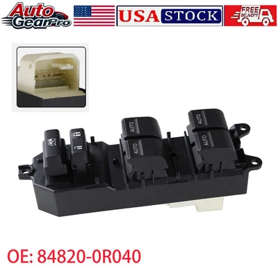 NUEVO INTERRUPTOR DE VENTANA ELÉCTRICA LED ILUMINADO AUTOMÁTICO ABAJO/ARRIBA PARA TOYOTA TUNDRA 2007-21 BLANCO Foto 1 de 4