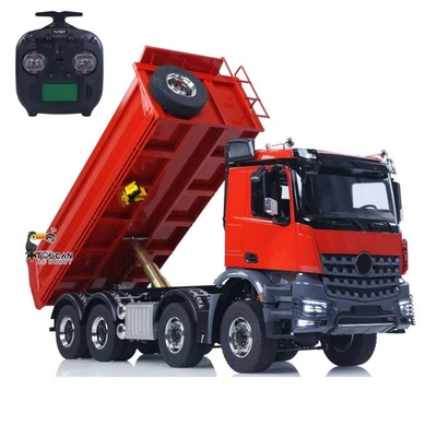 8x8 1/14  RC HydraulicPNP Metal Dumper Truck Tipper Car W/ Sound Lights Radio - Image 1 of 4
