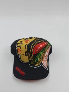 Vintage 90s Chicago Blackhawks Big Logo SnapBack - Picture 1 of 8