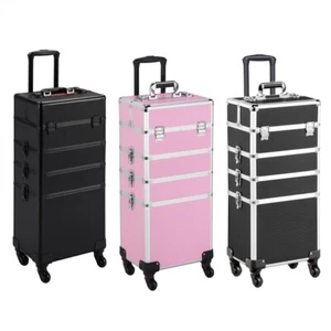 4 in 1 Kosmetikkoffer Alu Schminkkoffer Friseurkoffer Make up Koffer Trolley - Bild 1 von 38