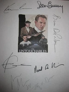 The Untouchables Signed Script X7 Kevin Costner Sean Connery Robert De Niro rpnt - Picture 1 of 1