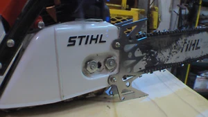 Stihl MS460 046 MS461 dog spike ALUMINUM front cover  skeletonize custom laser - Picture 1 of 11