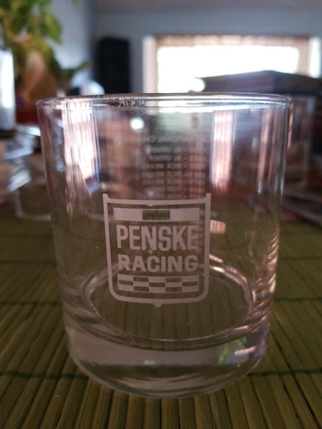 Penske Racing Glass Championship Whiskey Rocks Glass Indianapolis 72-85 Wins Cover