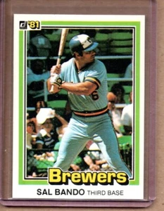 1981 DONRUSS SAL BANDO #84 (NM/MT OR BETTER) CREASE FREE - Picture 1 of 2
