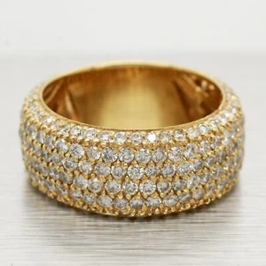 Sonia Bitton 2.00ctw Half Pave Diamond Band Ring | 18k Yellow Gold - Picture 1 of 8