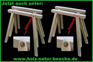4 neue Stützböcke, Holzböcke, Montageböcke, Schreinerbock, Zimmererbock,  - Bild 1 von 6