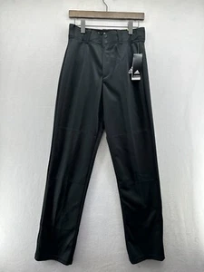 Adidas Baseball Pants Black Men's Size Small Triple Stripe Open Bottom New - Picture 1 of 9