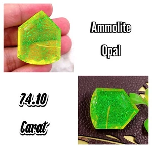 74,10 quilates ópalo de ammolita multicolor doble forma elegante piedra preciosa certificada LVH - Imagen 1 de 7