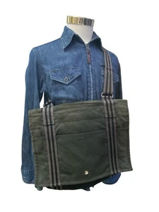 Pre-Owned Authentic Hermes Shoulder Bag Canvas Grey - Picture 1 of 23