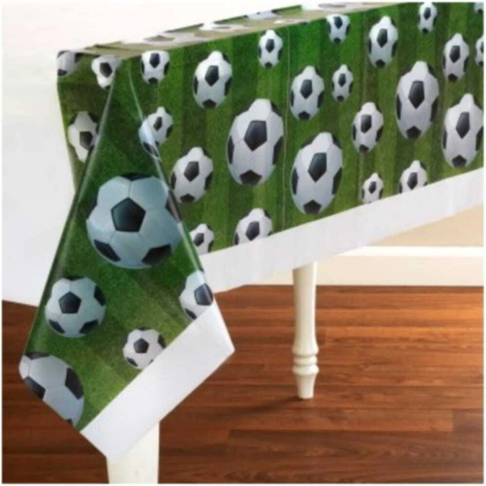 Soccer Tablecover Border Print Plastic 54x108 - Image 1 of 1