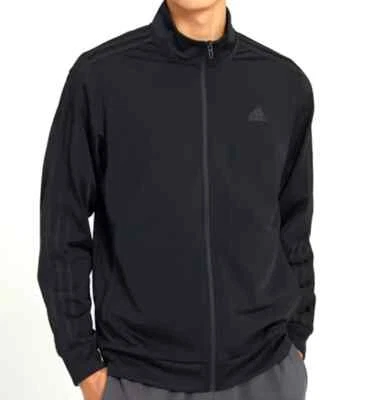 ADIDAS MEN'S ESSENTIALS 3 STRIPES TRICOT TRACK JACKET BLACK H46101 Sz M, L, XL - Image 1 of 4