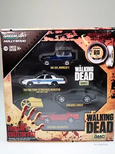 Juego de coleccionista de coches de película Greenlight The Walking Dead 1:64 Jeep Ford Dodge Box - Imagen 1 de 6