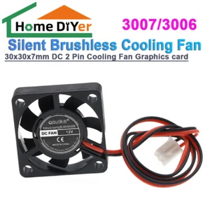 30x30x7mm 3007/3006 5V 12V Silent Brushless DC 2 Pin Cooling Fan Graphics card - Afbeelding 1 van 11