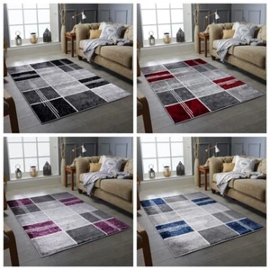 MODERN DESIGN RUG SILVER GREY SOFT LARGE LIVING ROOM FLOOR BEDROOM CARPET RUGS - Picture 1 of 15