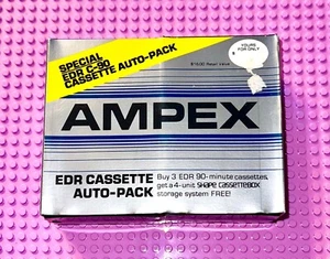 AMPEX EDR 90 1982 EE. UU. TIPO I PAQUETE AUTOMÁTICO CINTAS DE CASETE EN BLANCO (3) (NUEVO) - Imagen 1 de 10