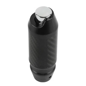 JDM Carbon Fiber Aluminum Black Universal Automatic Car Gear Shift Knob 4" - Picture 1 of 12