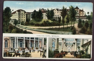 BERMUDA 1930’S ’HAMILTON HOTEL VIEWS’ POSTAL SIN USAR Foto 1 de 2