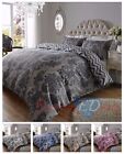 200TC Luxury Damask Printed Duvet Quilt Cover Bedding Set - Various Sizes