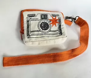 Small FRAGONARD PARFUMEUR Canvas 100% Cotton Zipper Embroidered Camera Photo Bag - Picture 1 of 13