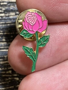 Pink Rose Flower Lapel Pin Jacket Hat Vest Collectible EUC K507 - Picture 1 of 2