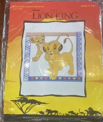 Lion King Simba & Nala Counted Cross Stitch Kit Symbol of Excellence #38001 - Image 1 of 2