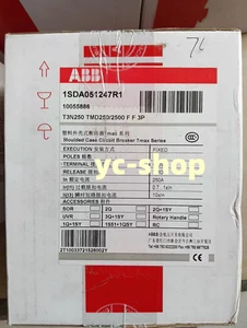 Nuevo disyuntor ABB T3N250 TMD250/2500 F F 3P caja moldeada envío rápido a través de - Imagen 1 de 7