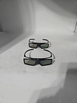 Sony Tv TDG-BT400A Active 3D Glasses - Black - Good Set Of 2 Tested And Working - Image 1 of 4