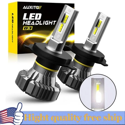 AUXITO H4 LED Headlight Fog Bulb White High Low Beam 6500K Replace Halogen EOOK - Imagem 1 de 4