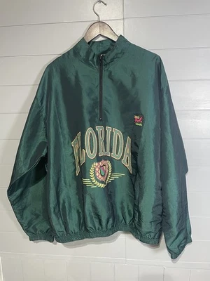 Cortavientos Estilo Surf Vintage Años 80 Body Gear Florida Brillante Verde Iridiscente Foto 1 de 4