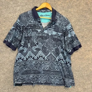 Robert Graham Paisley Koppen Polo Shirt Mens XL Classic Fit Modal Blend Blue - Picture 1 of 12