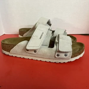 *Birkenstock Suede Leather KYOTO Light Gray Sandals 39EU/L8/M6 GUC - Picture 1 of 12