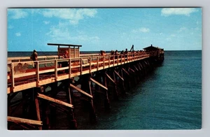 Palm Beach FL-Florida, Palm Beach Pier, Antique, Vintage Souvenir Postcard - Picture 1 of 2