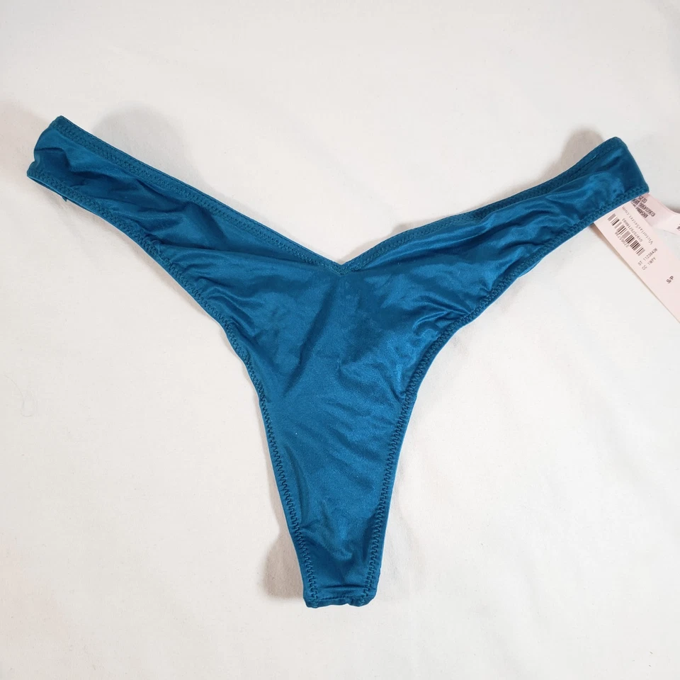 Victoria's Secret Strappy-Back High-Leg Thong Smooth Satin - Image 1 of 1