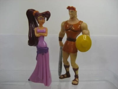 Set of 2 Disney Toy 3.25" Figure Hercules & Megara Vintage Cake Topper - Image 1 of 4